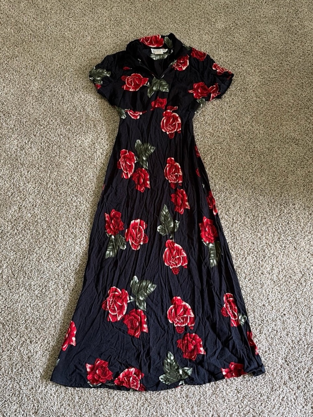 Vintage 90s floral whimsygoth maxi dress